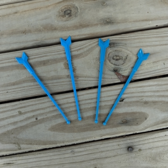 Lot of 4 Vintage Blue Amtrak Train Drink Stirrers Sizzle Sticks Barware Bar - Picture 2 of 2
